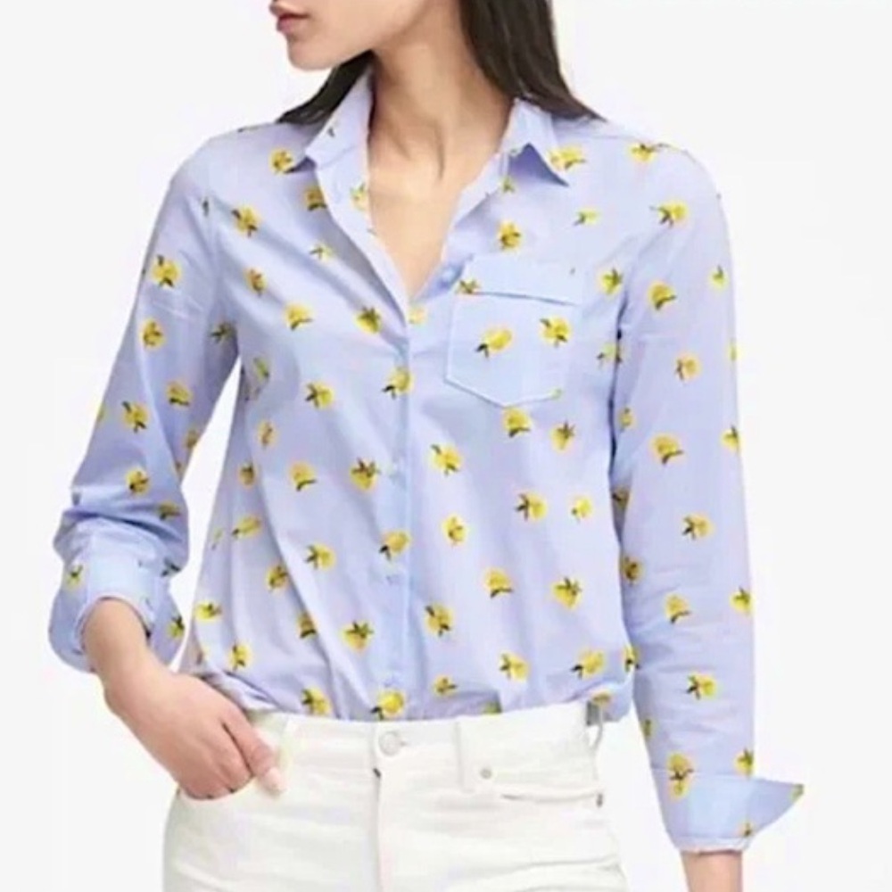 Quinn Boyfit with Lemons Size S EUC